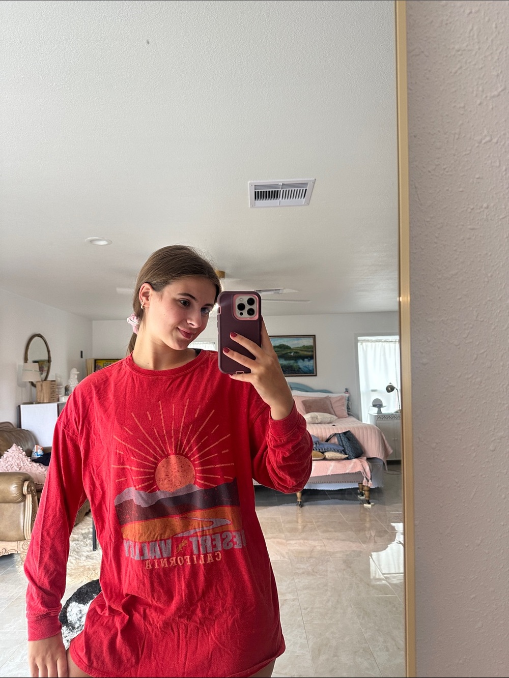 wild fable Red Sun Graphic Women's Sweatshirt